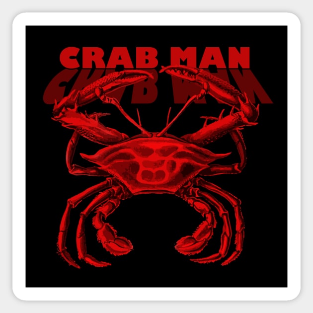 Crab man Sticker by gum&boom